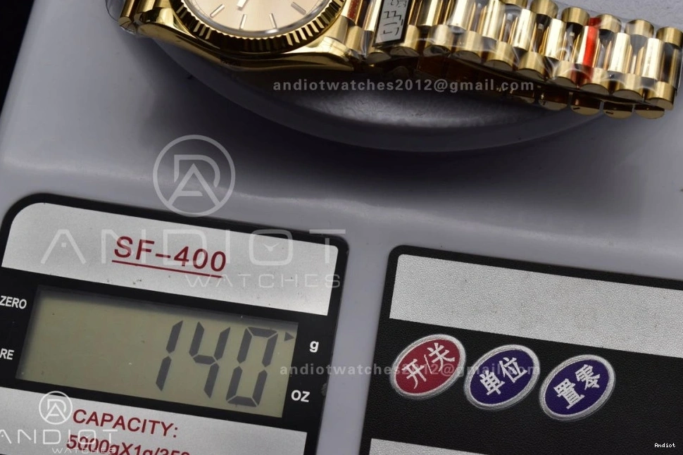 QF V5 Edition Bracelet Dial 36 President Best Weight) Steel on Gold vr3255 YG DayDate 904L (Gain 1115